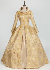Gold Floral Renaissance Gown